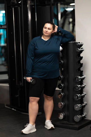 Careless Treningsgenser Active loose fit long sleeve - Navy