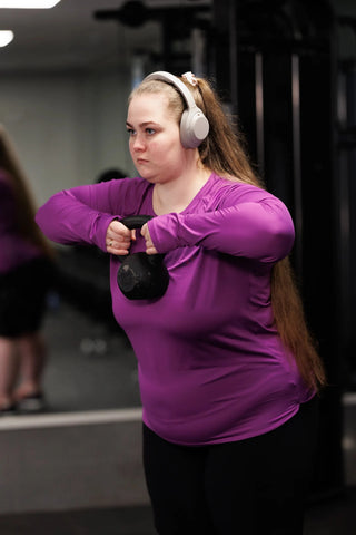 Careless Treningsgenser Active loose fit long sleeve - Violet