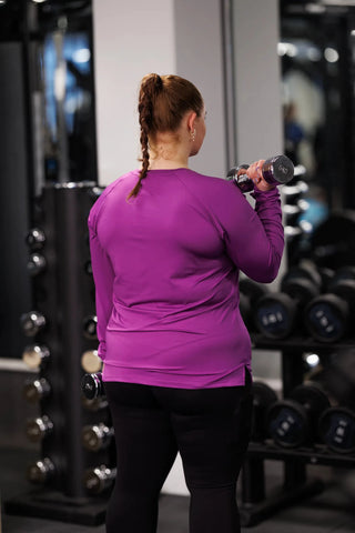 Careless Treningsgenser Active loose fit long sleeve - Violet