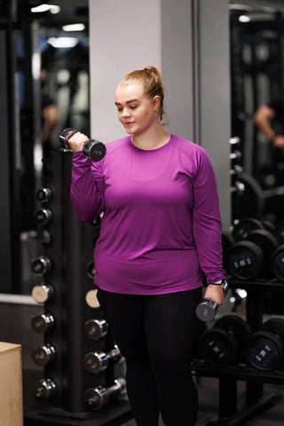 Careless Treningsgenser Active loose fit long sleeve - Violet