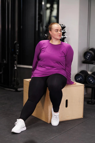 Careless Treningsgenser Active loose fit long sleeve - Violet