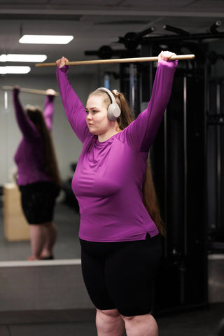 Careless Treningsgenser Active loose fit long sleeve - Violet