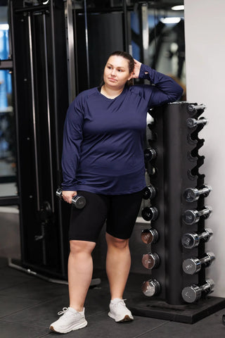 Careless Treningsshorts Active shape midi biker shorts - Black