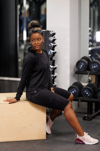 Careless Treningsshorts Active shape midi biker shorts - Black