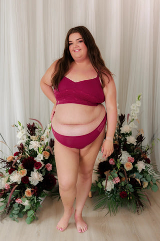 Careless Truse Amalie String - Mørk rød