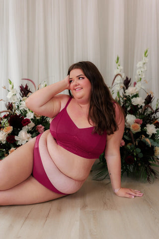 Careless Truse Amalie String - Mørk rød