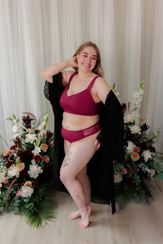 Careless Truse Amalie String - Mørk rød