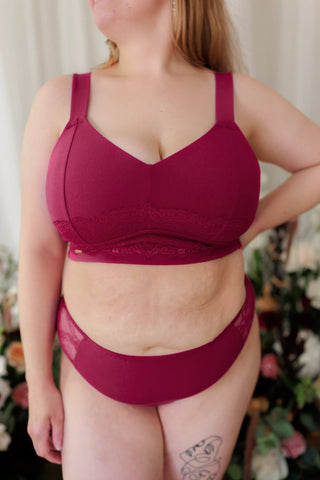 Careless Truse Amalie String - Mørk rød