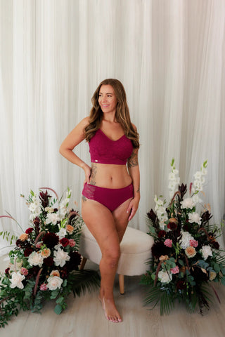 Careless Truse Amalie String - Mørk rød