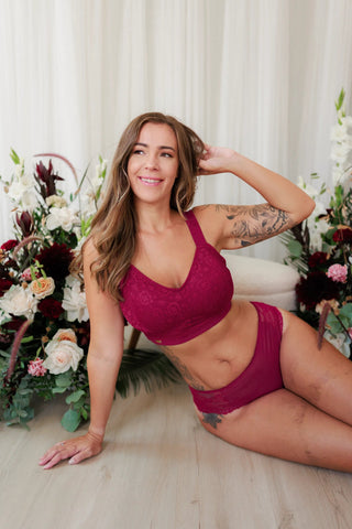 Careless Truse Amalie String - Mørk rød