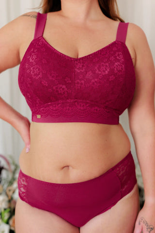 Careless Truse Anne Mid Waist truse - Mørk rød