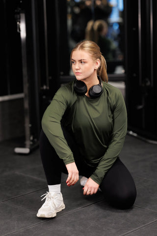 Active loose fit long sleeve - Dark green