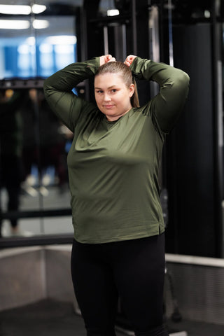 Active loose fit long sleeve - Dark green