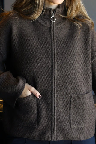 Katinka strikket cardigan - Brun