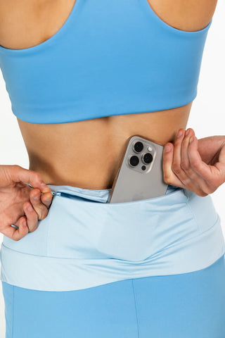 Careless Active Lady Running Shorts - Blue / Summer Song