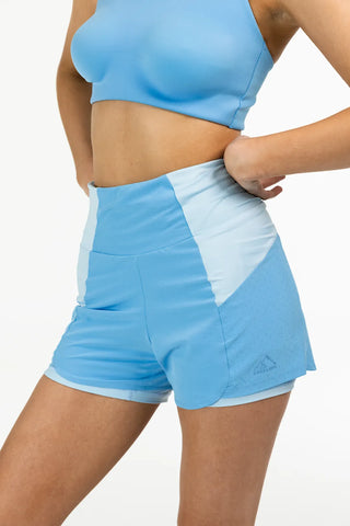 Careless Active Lady Running Shorts - Blue / Summer Song