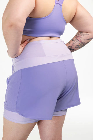 Careless Active Lady Running Shorts - Paisley Purple / Lilac Breeze