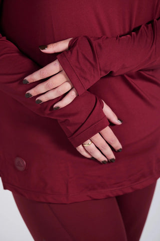 Careless Active loose fit long sleeve - Cabernet