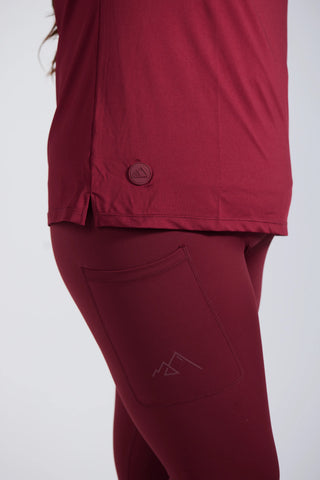 Careless Active loose fit long sleeve - Cabernet