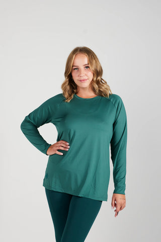 Careless Active loose fit long sleeve - Mallard Green