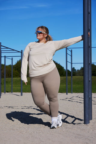 Careless Active loose fit long sleeve - Oxford Tan
