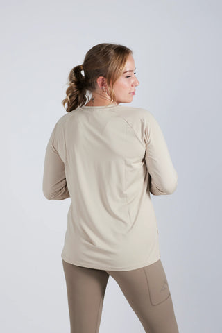 Careless Active loose fit long sleeve - Oxford Tan