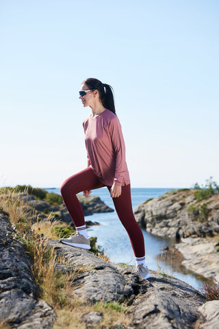 Careless Active loose fit long sleeve - Withered Rose