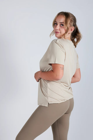 Careless Active loose fit t-shirt - Oxford Tan