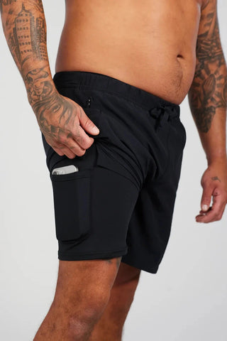 Careless Active Man Running Shorts - Svart