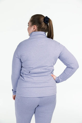 Careless Active melert half-zip dame - Lilla