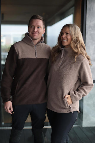 Careless Active pile fleece mann - Brun