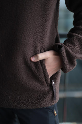 Careless Active pile fleece mann - Brun