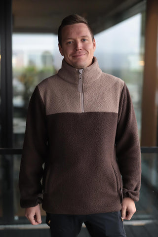 Careless Active pile fleece mann - Brun