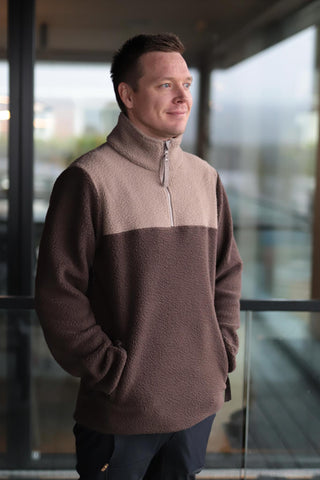 Careless Active pile fleece mann - Brun