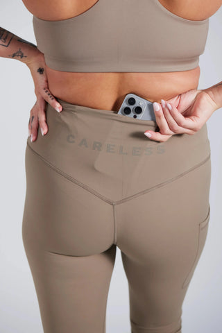 Careless Active scrunch shape tights - Leafless Tree