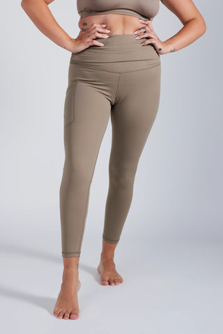 Careless Active scrunch shape tights - Leafless Tree