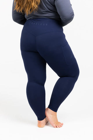 Careless Active scrunch shape tights - Mørk blå