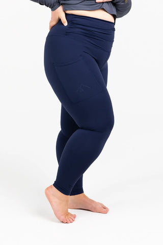 Careless Active scrunch shape tights - Mørk blå