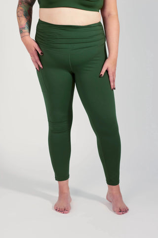 Careless Active scrunch shape tights - Rifle Green