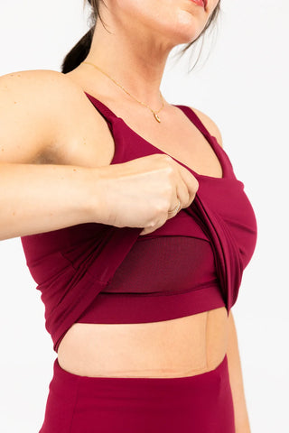 Careless Active soft singlet m/innebygd bh - Bringebærrosa
