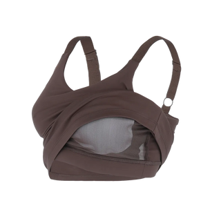 Careless Active soft singlet w/bra - Brun