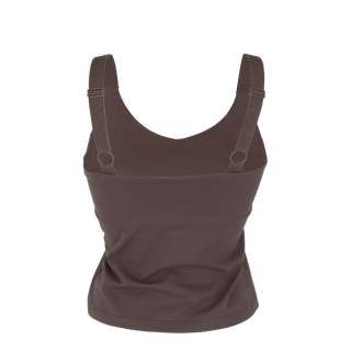 Careless Active soft singlet w/bra - Brun