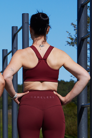 Careless Active sports bra - Cabernet