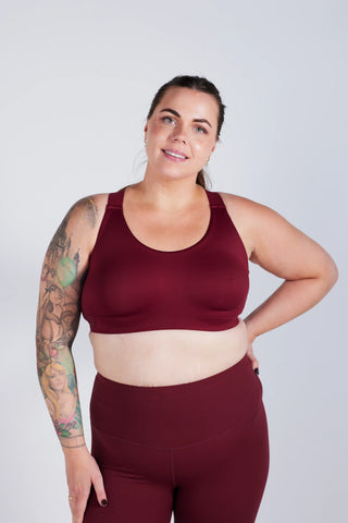 Careless Active sports bra - Cabernet