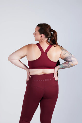 Careless Active sports bra - Cabernet