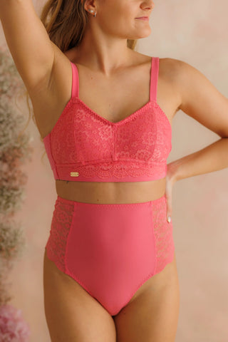 Careless Aline Flower Bra Small Cup - Chateau Rose