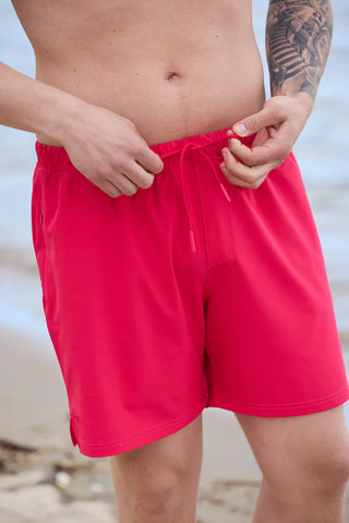 Careless Badeshorts herre David badeshorts - Bringebærrosa