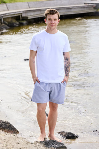 Careless Badeshorts herre David badeshorts - Krepp Mørk blå