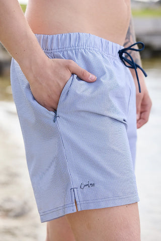 Careless Badeshorts herre David badeshorts - Krepp Mørk blå