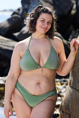 Careless Bahamas bikinitopp - Textured Vinyard Green